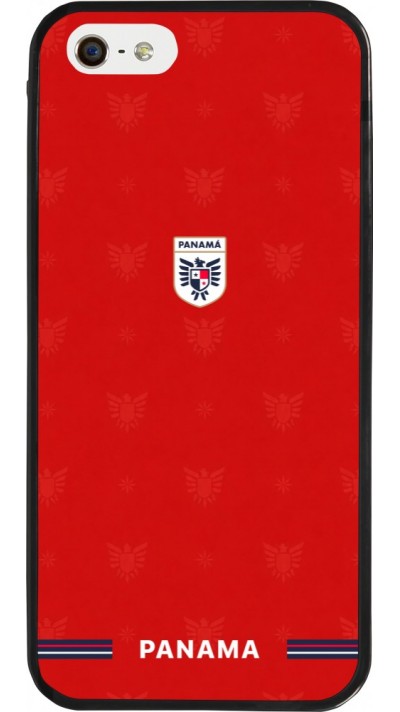 Coque iPhone 5/5s / SE (2016) - Silicone rigide noir Maillot de football Panama 2026 personnalisable