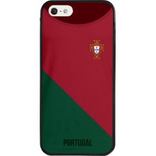 Coque iPhone 5/5s / SE (2016) - Silicone rigide noir Maillot de football Portugal 2022