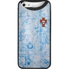 iPhone 5/5s / SE (2016) Case Hülle - Silikon schwarz Portugal Away personalisierbares Fussballtrikot