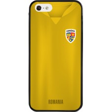 Coque iPhone 5/5s / SE (2016) - Silicone rigide noir Maillot de football Roumanie