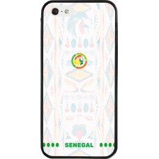Coque iPhone 5/5s / SE (2016) - Silicone rigide noir Maillot de football Sénégal 2026 personnalisable