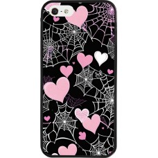Coque iPhone 5/5s / SE (2016) - Silicone rigide noir Halloween 2024 girly