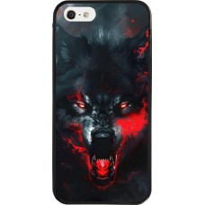 Coque iPhone 5/5s / SE (2016) - Silicone rigide noir Halloween 2024 mad werewolf