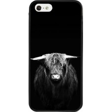 Coque iPhone 5/5s / SE (2016) - Silicone rigide noir Highland calf black