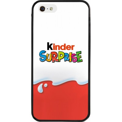 iPhone 5/5s / SE (2016) Case Hülle - Silikon schwarz Kinder Surprise