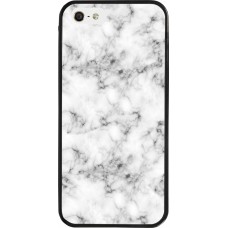 Coque iPhone 5/5s / SE (2016) - Silicone rigide noir Marble 01