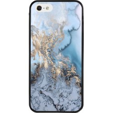 Coque iPhone 5/5s / SE (2016) - Silicone rigide noir Marble 04
