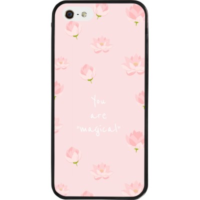 Coque iPhone 5/5s / SE (2016) - Silicone rigide noir Mom 2023 your are magical