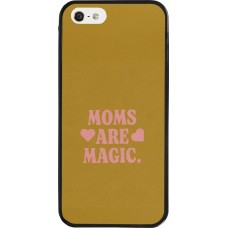 Coque iPhone 5/5s / SE (2016) - Silicone rigide noir Mom 2026 Are Magic