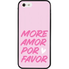 Coque iPhone 5/5s / SE (2016) - Silicone rigide noir More amor porfavor