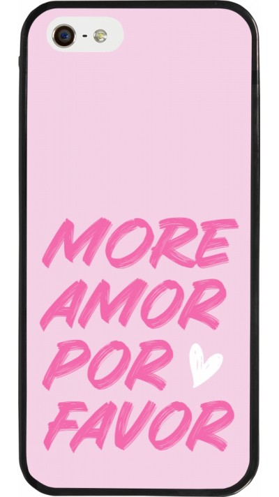 iPhone 5/5s / SE (2016) Case Hülle - Silikon schwarz More amor porfavor