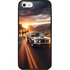Coque iPhone 5/5s / SE (2016) - Silicone rigide noir Mustang 69 Grand Canyon