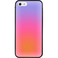 iPhone 5/5s / SE (2016) Case Hülle - Silikon schwarz Orange Pink Blue Gradient