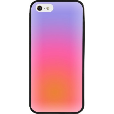 iPhone 5/5s / SE (2016) Case Hülle - Silikon schwarz Orange Pink Blue Gradient