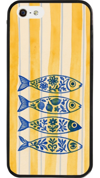 iPhone 5/5s / SE (2016) Case Hülle - Silikon schwarz Portuguese fish 2026