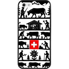 Coque iPhone 5/5s / SE (2016) - Silicone rigide noir Poya Suisse 1