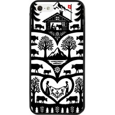 iPhone 5/5s / SE (2016) Case Hülle - Silikon schwarz Poya Schweiz 2