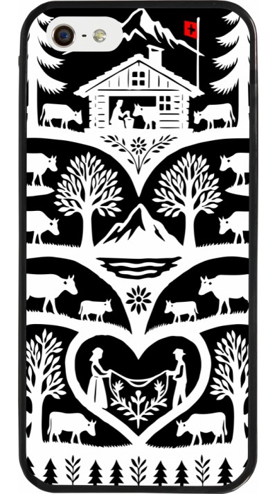 iPhone 5/5s / SE (2016) Case Hülle - Silikon schwarz Poya Schweiz 2 schwarz