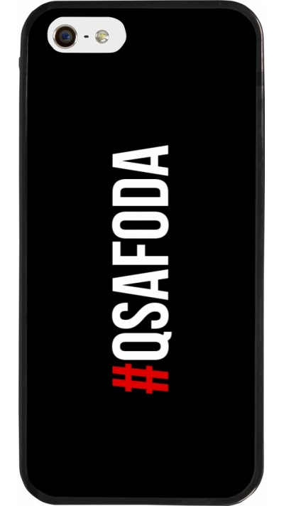 iPhone 5/5s / SE (2016) Case Hülle - Silikon schwarz Qsafoda 1