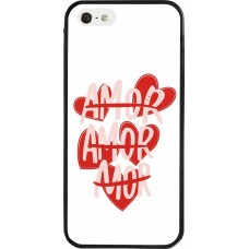 iPhone 5/5s / SE (2016) Case Hülle - Silikon schwarz Saint Valentines Day 26 Amor