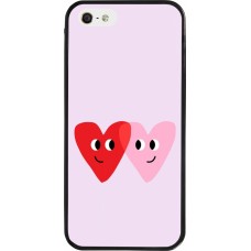 Coque iPhone 5/5s / SE (2016) - Silicone rigide noir Saint Valentines Day 26 Heart