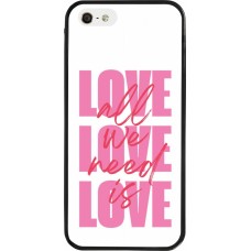 iPhone 5/5s / SE (2016) Case Hülle - Silikon schwarz Saint Valentines Day 26 Love all we need is