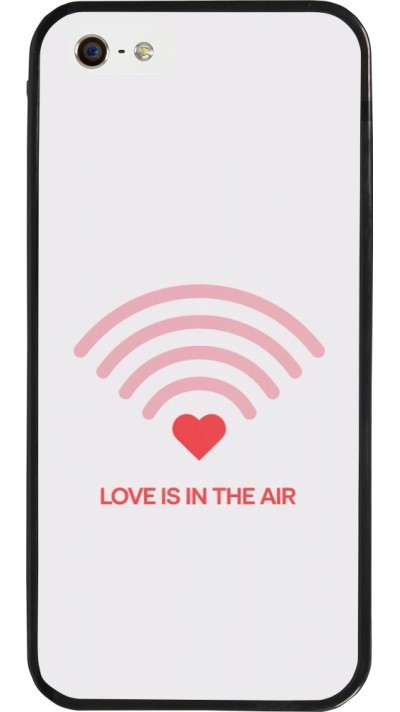 Coque iPhone 5/5s / SE (2016) - Silicone rigide noir Saint Valentines Day 26 Love is in the air