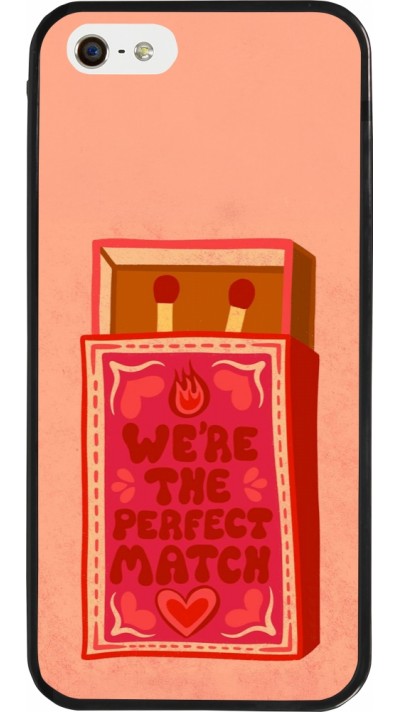 Coque iPhone 5/5s / SE (2016) - Silicone rigide noir Saint Valentines Day 26 Perfect Match