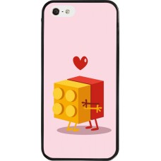 Coque iPhone 5/5s / SE (2016) - Silicone rigide noir Saint Valentines Day 26 Puzzle