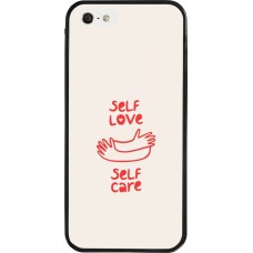 Coque iPhone 5/5s / SE (2016) - Silicone rigide noir Saint Valentines Day 26 Self love self care