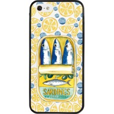 Coque iPhone 5/5s / SE (2016) - Silicone rigide noir Sardines in oil 2026