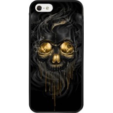 iPhone 5/5s / SE (2016) Case Hülle - Silikon schwarz Skull 02