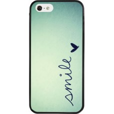 iPhone 5/5s / SE (2016) Case Hülle - Silikon schwarz Smile