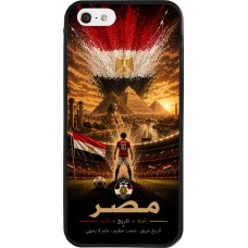 Coque iPhone 5/5s / SE (2016) - Silicone rigide noir Football Égypte splash 2026
