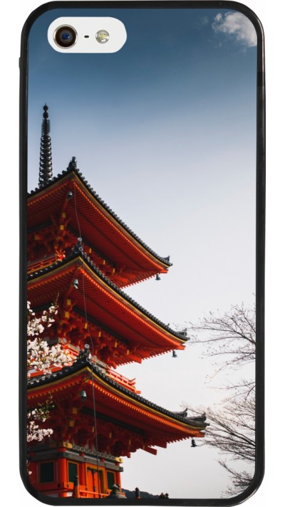 Coque iPhone 5/5s / SE (2016) - Silicone rigide noir Spring 23 Japan