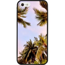 iPhone 5/5s / SE (2016) Case Hülle - Silikon schwarz Summer 2023 palm tree vibe