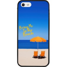 iPhone 5/5s / SE (2016) Case Hülle - Silikon schwarz Summer 2025 Bring me to the beach