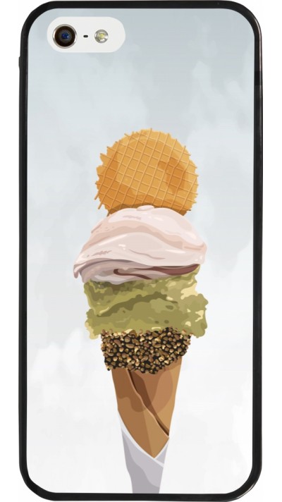 Coque iPhone 5/5s / SE (2016) - Silicone rigide noir Summer 2025 Cornet