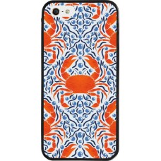 Coque iPhone 5/5s / SE (2016) - Silicone rigide noir Crabs and pearls Summer 2026
