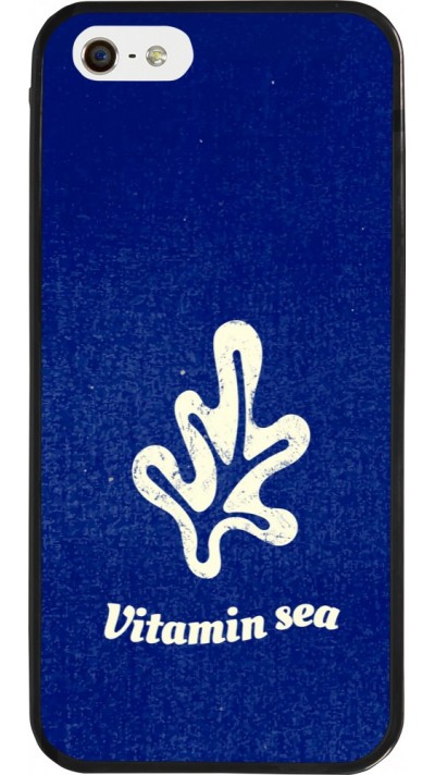 Coque iPhone 5/5s / SE (2016) - Silicone rigide noir Vitamin sea Summer 2026