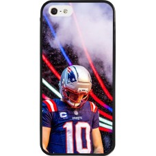 Coque iPhone 5/5s / SE (2016) - Silicone rigide noir Super Bowl 26 Patriots 3