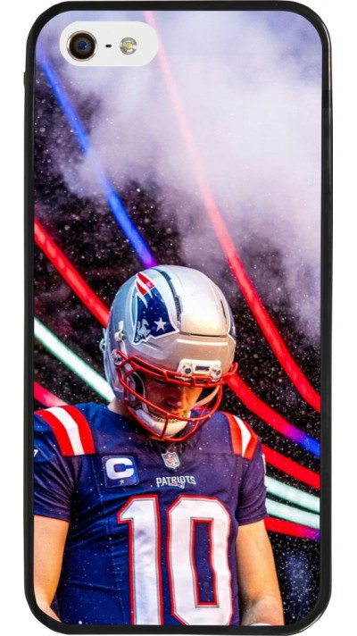 Coque iPhone 5/5s / SE (2016) - Silicone rigide noir Super Bowl 26 Patriots 3