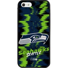 Coque iPhone 5/5s / SE (2016) - Silicone rigide noir Super Bowl 26 Seattle 2