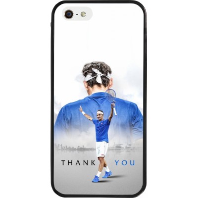 iPhone 5/5s / SE (2016) Case Hülle - Silikon schwarz Thank you Roger