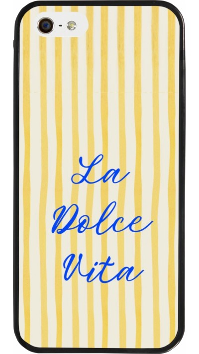 Coque iPhone 5/5s / SE (2016) - Silicone rigide noir The good life 2026