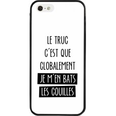 Coque iPhone 5/5s / SE (2016) - Silicone rigide noir Le truc globalement bats les couilles