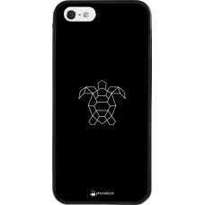 Coque iPhone 5/5s / SE (2016) - Silicone rigide noir Turtles lines on black