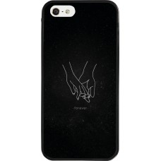 Coque iPhone 5/5s / SE (2016) - Silicone rigide noir Valentine 2023 hands forever