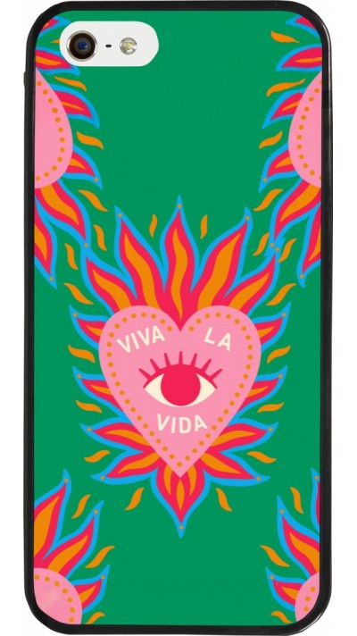 Coque iPhone 5/5s / SE (2016) - Silicone rigide noir Viva la vida 2026
