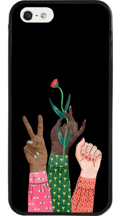 Coque iPhone 5/5s / SE (2016) - Silicone rigide noir Womens day 2026 2